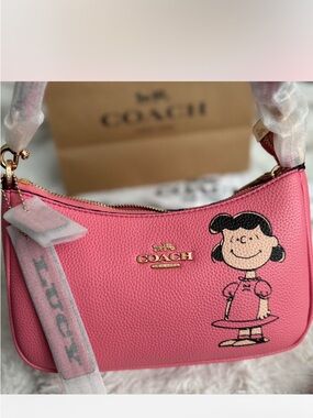Coach Red Interior Pebbled Leather Patch Wristlet